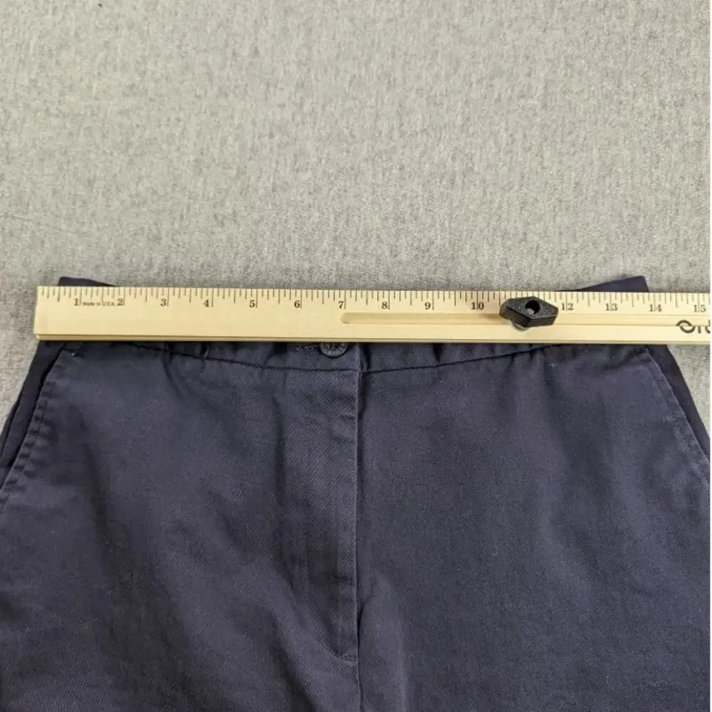 Tommy Hilfiger Shorts Womens 8 Stretchy Navy Blue Chino Y2K Preppy Coastal Beach